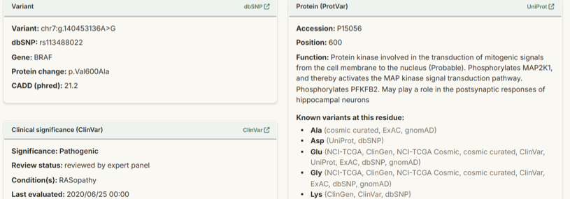 variant-reviewer: a screenshot of its annotation cards